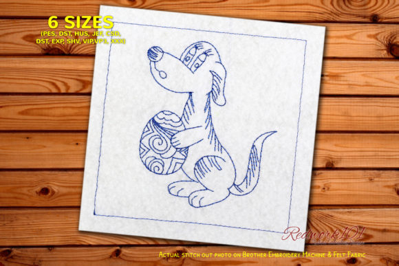 Easter Dog Embroidery