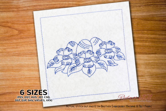 Easter Floral Embroidery Design