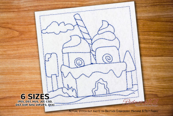 Ice Cream House: A Sweet Embroidery Design for Personalized Gifts