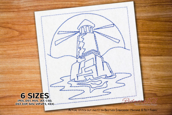 Lighthouse Island in the Sea Redwork: A Designer's Review
