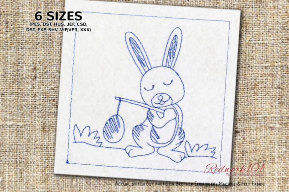 Rabbit Carrying Egg Embroidery Design Review