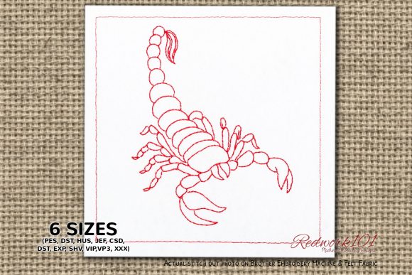 Scorpio Symbol Redwork – A Designer’s Verdict for Boutique Apparel