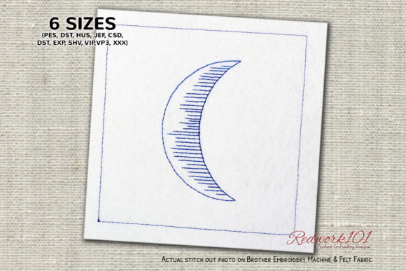 Waxing Crescent Moon Redwork: A Seller Review for Etsy and Small Shop Embroidery